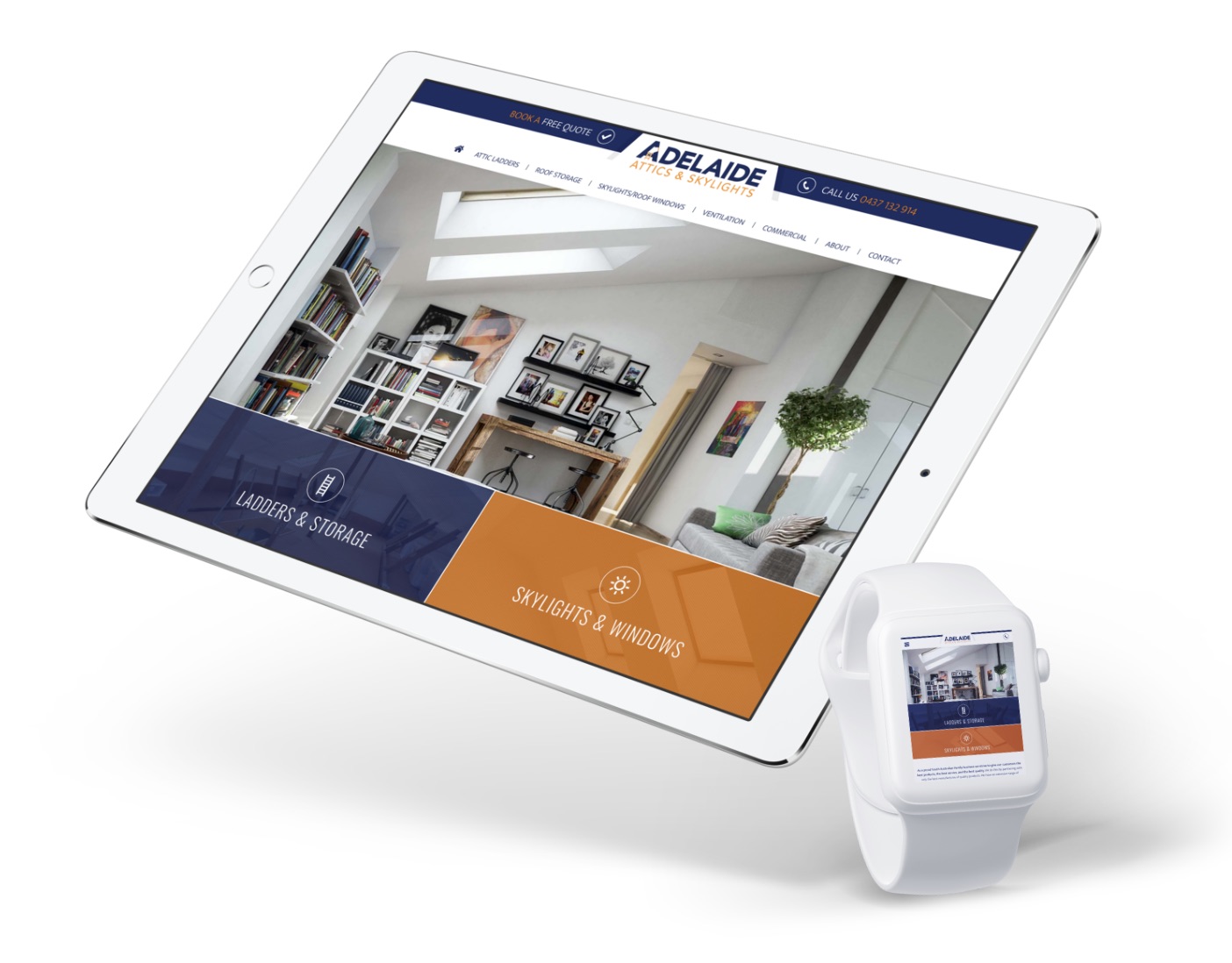 Adelaide Attics and Skylights website design by EDynam